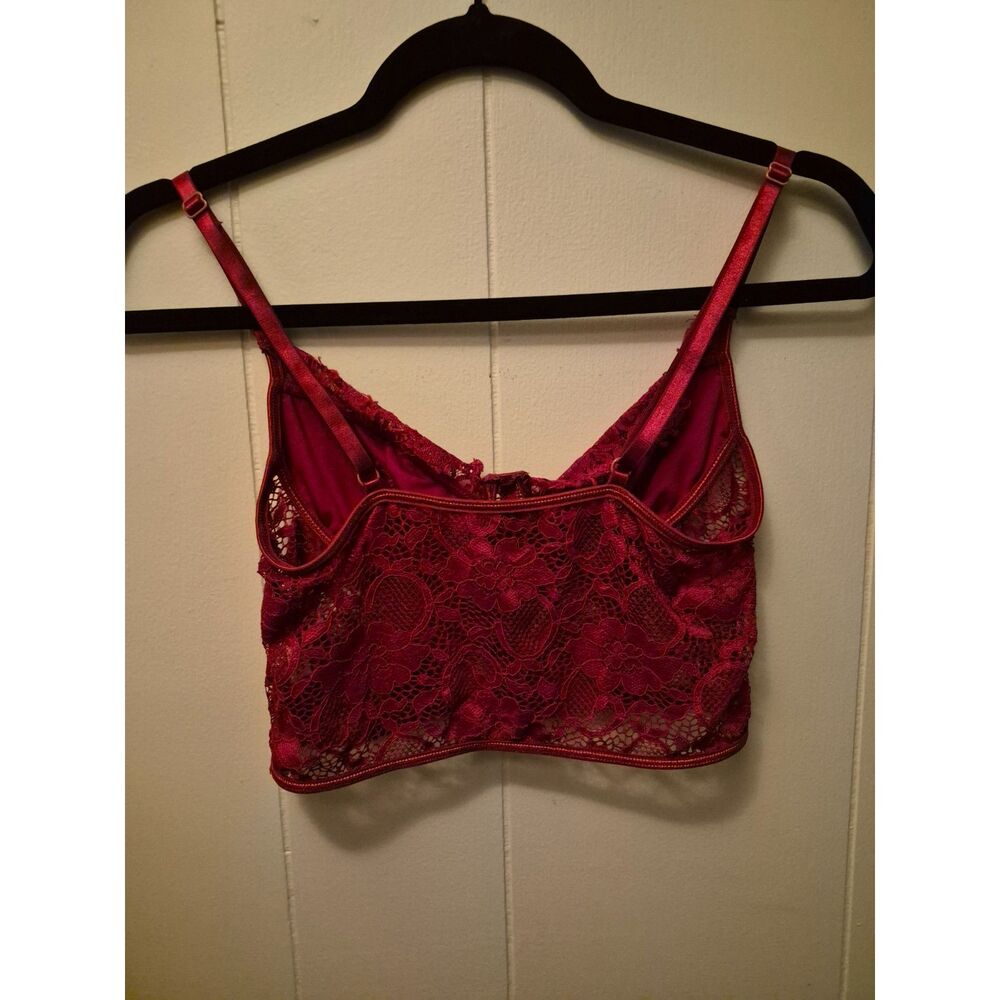 Burgundy Floral Lace Bustier Corset Crop Top